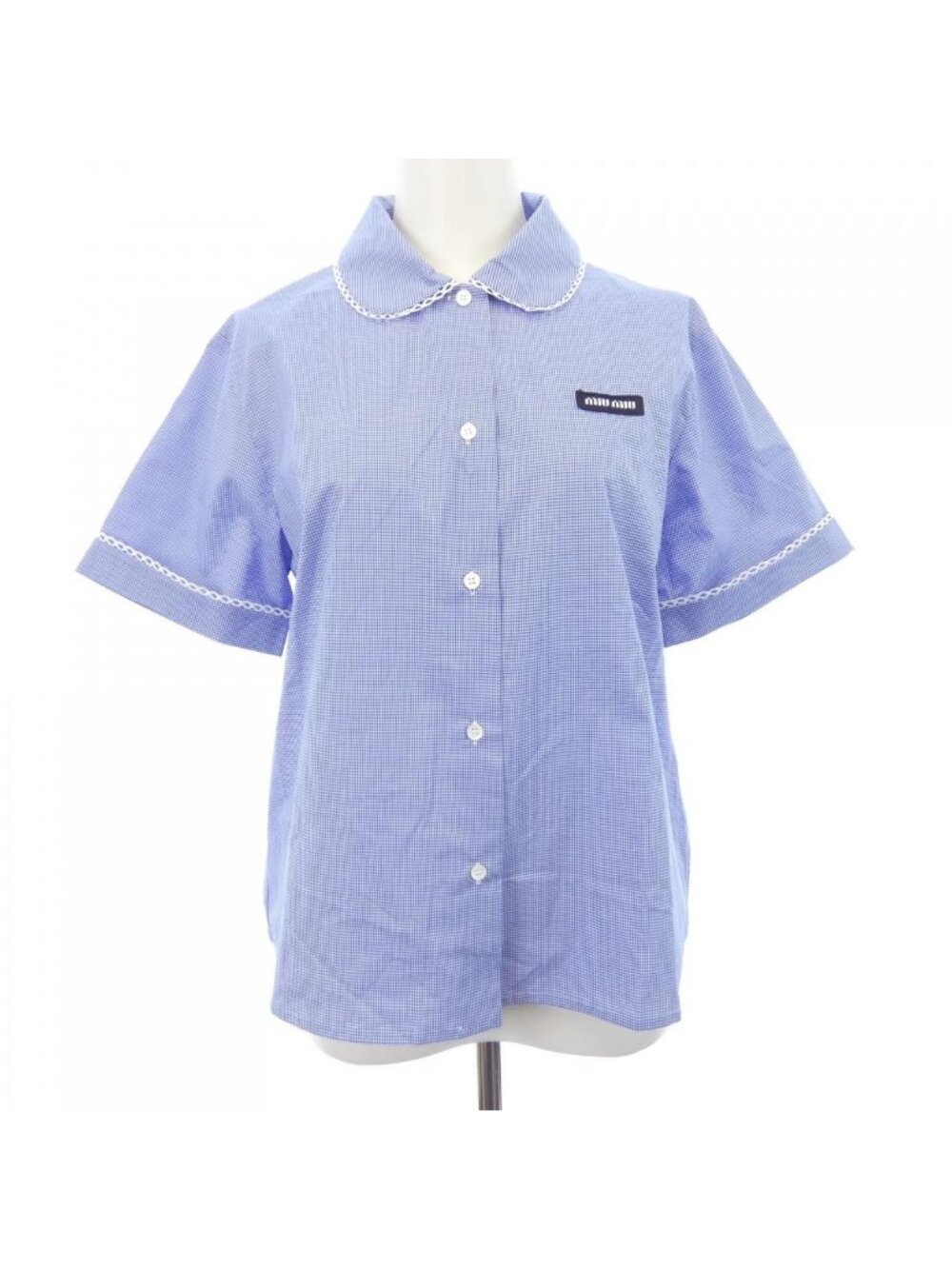 Miu Miu Gingham Shirt Short Sleeve